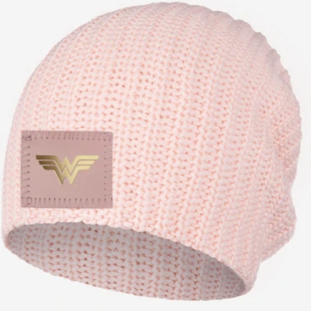 Love Your Melon pale pink Wonder Woman beanie. NWT.